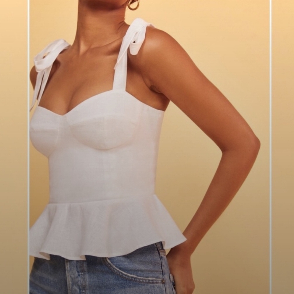 Reformation White Kassi Top - Picture 3 of 7